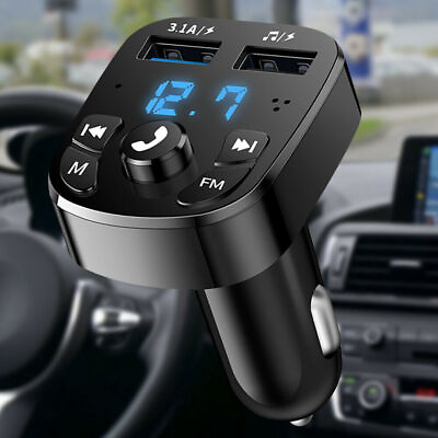 #ad Bluetooth 5.0 Car Wireless FM Transmitter Adapter USB Radio Handsfree MP3 Player $5.92