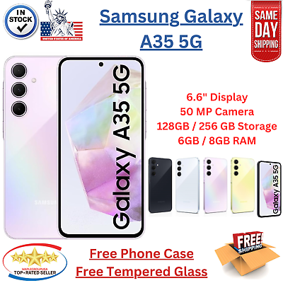 #ad Samsung A35 5G 128GB6GB amp; 256GB8GB GSM Unlocked Dual Sim 6.6quot; Display NEW $344.99