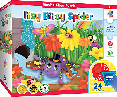 #ad #ad Masterpieces 24 Piece Itsy Bitsy Spider Sing A Long Sound Floor Puzzle for $16.65