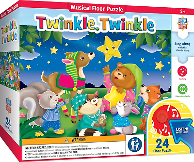 #ad #ad Masterpieces 24 Piece Twinkle Twinkle Sing A Long Sound Floor Puzzle for Kids $29.62