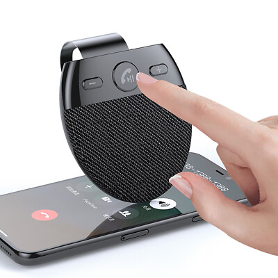 #ad Car Sun visor wireless Bluetooth 5.0 hands free car kit speaker speaker phone $27.88