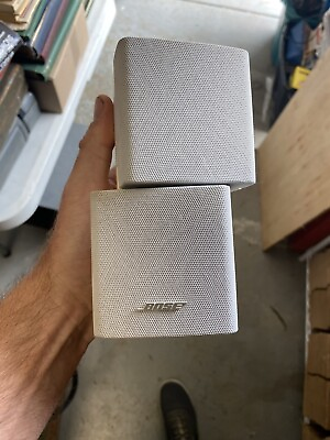 #ad 4x Bose Double Cube Speakers from Lifestyle Sytem White $95.00