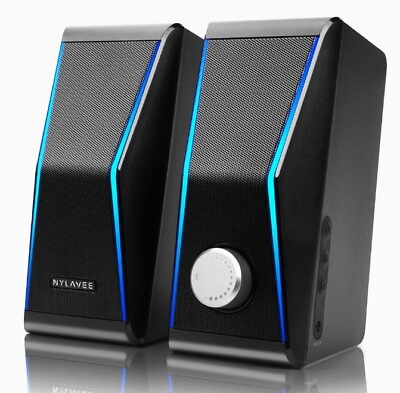 #ad Computer Speakers PC Speakers with Dynamic Lights Bluetooth 5.0 HiFi $37.95