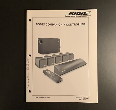 #ad BOSE Companion Controller ORIGINAL Service Manual 1996 $9.99