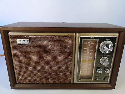 #ad Vintage Radio High Fidelity Sound Sony AM FM Table Radio Model ICF 9550W PARTS $59.89
