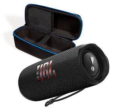 #ad JBL Flip 6 Black Portable Bluetooth Speaker and Divvi Case Kit $99.95