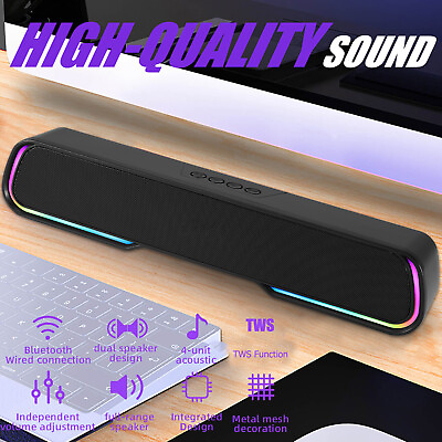 #ad Wireless Powerful Computer TV Soundbar Home Theater Subwoofer Soundbar Speaker $19.11