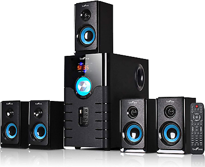 #ad 5.1 Channel Bluetooth Surround Sound Speaker System in Blue $167.99