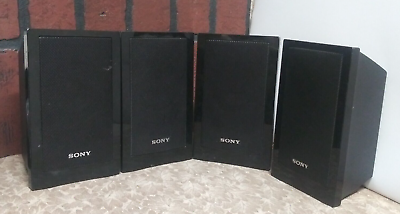 #ad Sony Speakers SS TS102 Set of 4 Black Untested. No cable. FOR PARTS ONLY $41.00
