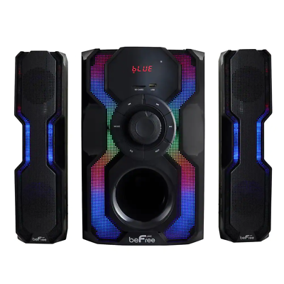 #ad 2.1 channel bluetooth multimedia wired speaker stereo shelf system sound usb $101.62