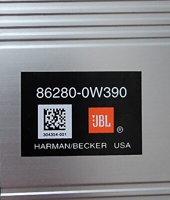 #ad Toyota Camry 2010 2011 Harman Becker JBL Amplifier 86280 0W390 Used OEM $120.00