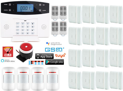 #ad U73 WiFi Tuya APP GSM Wireless Kits Home Security Alarm SystemAlexaGoogle Home $132.04