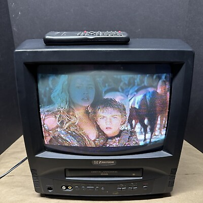 #ad VTG Emerson EWC1301 TV VCR Combo 13” Retro Gaming VHS WITH Remote Tested $179.99