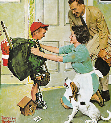 #ad HOME FROM CAMP HAPPY DOG NORMAN ROCKWELL NewFolderNR 8x10 Poster FINE ART Print $3.99