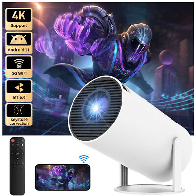 #ad 5G 4K Projector Smart HD LED WiFi Bluetooth HDMI USB Android Home Theater Office $81.99