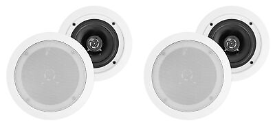 #ad #ad 4 Rockville HC55 5.25quot; 300 Watt White In Ceiling Home Theater Speakers 8 Ohm $54.95