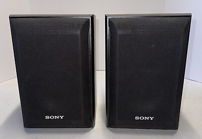 #ad #ad Sony SS B1000 Performance Bookshelf Speaker System Pair 120W Black TESTED $54.99