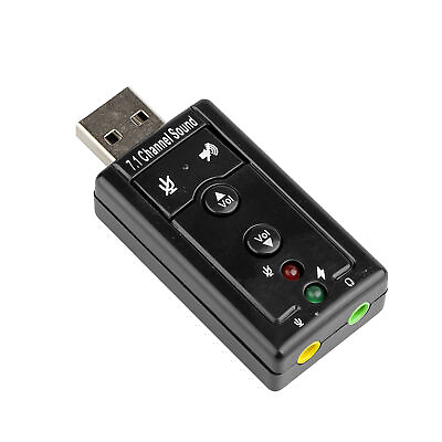 #ad PC External USB Sound Card Adapter 7.1CH Virtual Audio Surround Volume Control $7.49