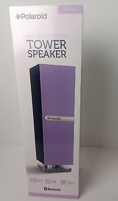 #ad Polaroid Mini Bluetooth Tower Speaker Remote Rechargeable PURPLE Rare NEW $88.00