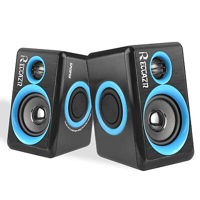 #ad Pc Computer Speakers With Surround Sound Usb Wired Laptop Deep Blue $31.73