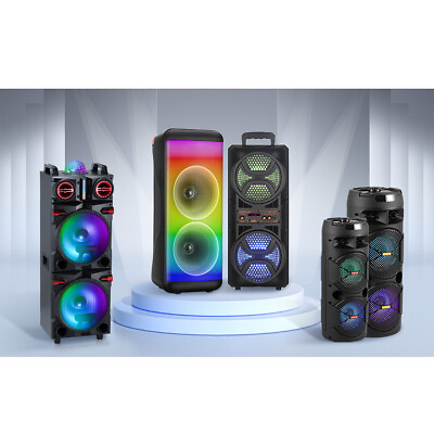 #ad Large Party Bluetooth Speaker Woofer Heavy Bass Stereo Sound Indoor Outdoor Lot $169.99