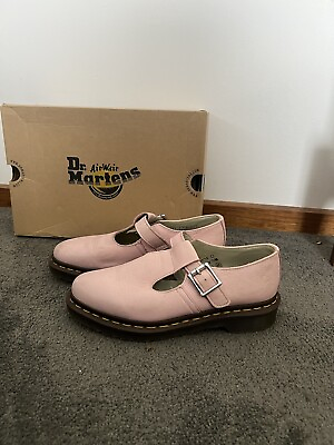 #ad #ad Dr Marten Pink T Bar POLLEY Leather Shoes Size 38 5UK 7US Doc Martin School AU $169.00