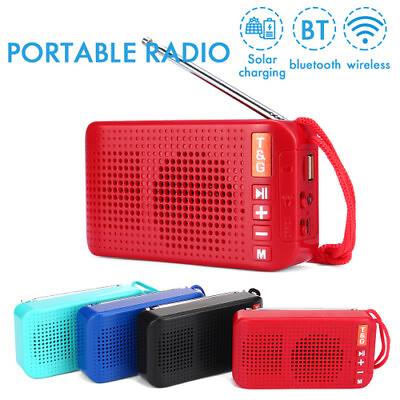 #ad Mini Bluetooth Speaker Wireless Outdoor Bass Loudspeaker Solar USB TF FM Radio $14.99