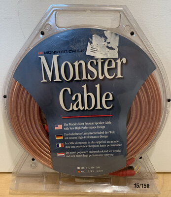 #ad Monster speaker cable 15 feet mc15 Heavy Gauge New Sealed Home Audio Theatre C $95.00