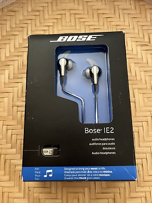 #ad Bose IE2 Wired In Ear StayHear Headphones Carrying Case Black White New SEALED $179.99
