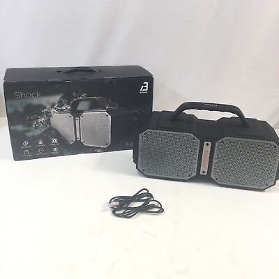 #ad Bugani BS21007 Black Gray IPX6 Waterproof Bluetooth Wireless Stereo Speakers $99.99