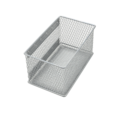 #ad Ybm Home Wire Mesh Storage Basket Silver 7.75 in. L x 4.3 in. W x 4.3 in. H $19.99