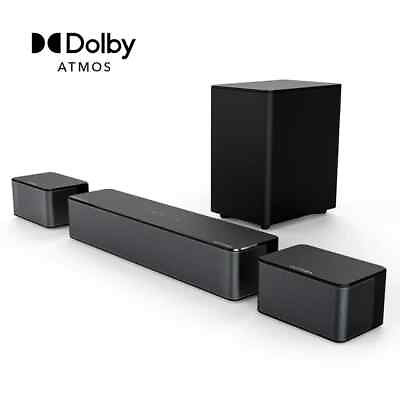 #ad 410W Dolby Atmos Sound Bar with Wireless Subwoofer UltiMea Poseidon D60 Open Box $189.99