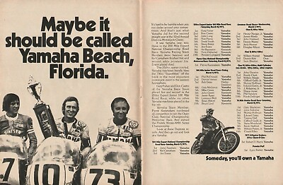 #ad 1973 Maybe it should be called Yamaha Beach Florida 2 Page Vintage Motordycle Ad $10.39