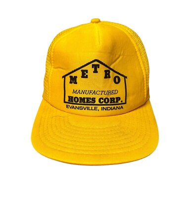 #ad Vintage Metro Home Corporation Snapback Trucker Hat $14.99