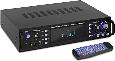 #ad Bluetooth Home Theater Receiver 4 Channel Amp 2000W Peak Karaoke Stereo $201.94