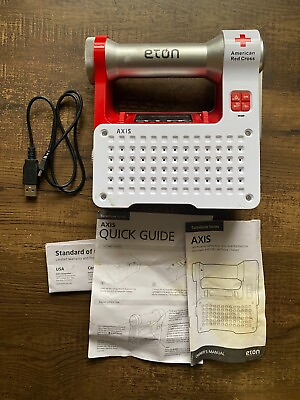 #ad eton American Red Cross AXIS Self Powered Alert Radio Flashlight; USB Charger $12.99