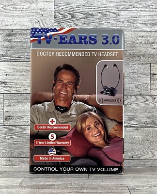 #ad TV Ears 3. 0 System Headset 11341 Wireless 2.4 Mhz 2011 Made In USA New In Box $39.99