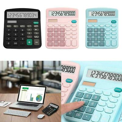 #ad 12 digit electronic calculator large screen desktop home office calculators S7V2 $5.95