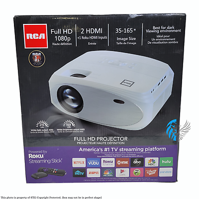 #ad RCA 1080P Full HD Home Theater Projector with Roku Streaming Stick RPJ138 ™ $88.43