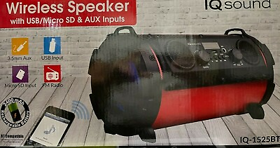 #ad Supersonic IQ 1525BTBLK Portable Bluetooth Speaker System Black $49.95