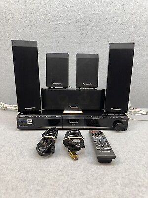 #ad Panasonic SA PT660 5 Disk DVD Home Theater Sound System w Remote 5 Speakers HDMI $118.97