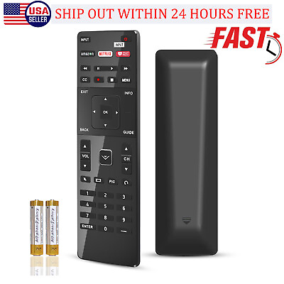 #ad XRT122 Remote Control For Smart TV Vizio Amazon Netflix iHeart Radio APP Battery $6.88