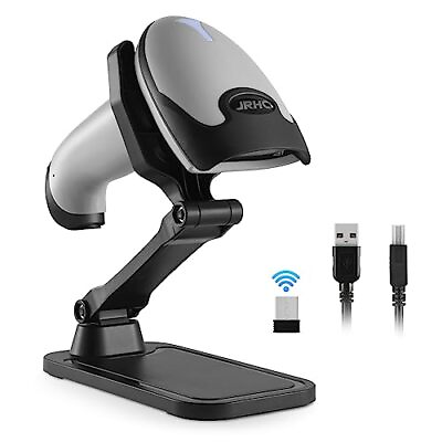 #ad Barcode Scanner Wireless 1D Laser Wireless Bar Code Reader with Stand 2.4G Wi... $39.72