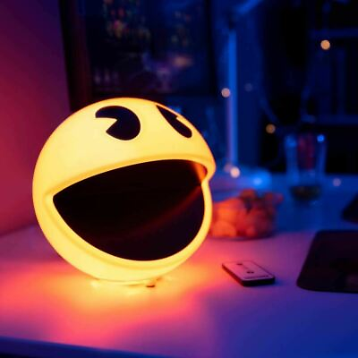 #ad Pac Man 3D Night Light Mood Lamp 12 Sound Remote Control Adjustable Brightness GBP 28.99