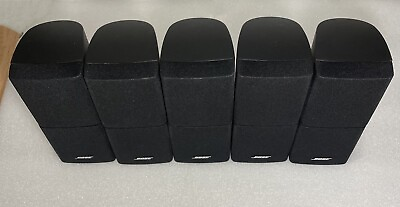 #ad Bose 5x Double Cube Speakers Black Lifestyle Acoustimass $129.95