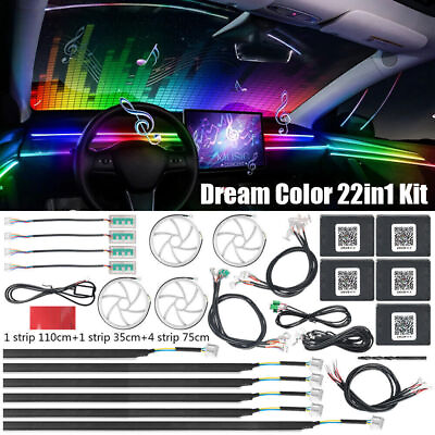 #ad Full LED Bead Symphony Dream Car Interior Ambient Lighting Wireless Kit US $58.99