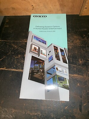 #ad Onkyo Home Theater Entertainment BROCHURE $11.79