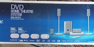 #ad Sony DAV DX375 DVD Home Theater System Sealed Box 1000 580 Watts $185.00