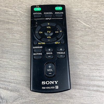 #ad Genuine Original Sony Sound Bar Remote RM ANU159 Cleaned amp; Tested $15.00