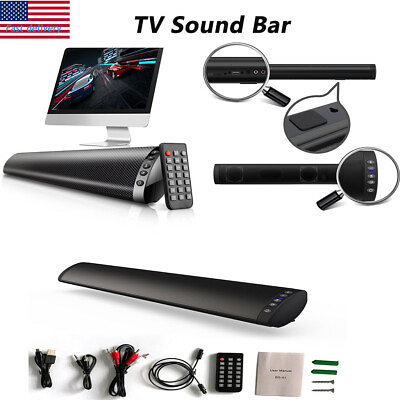 #ad Bluetooth Home TV Sound Bar Wireless Subwoofer Surround Sound Speaker System $38.29